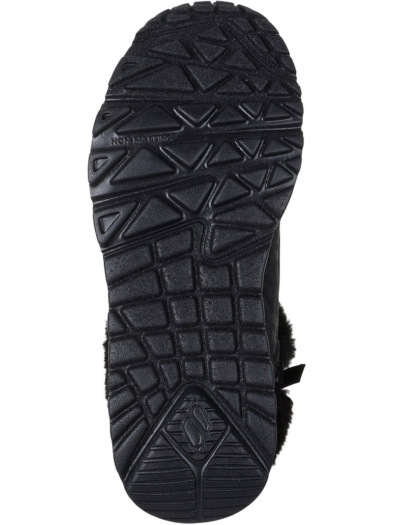 Basket montante enfant à lacets skechers uno lite cozy leopard Noir - Kiabi