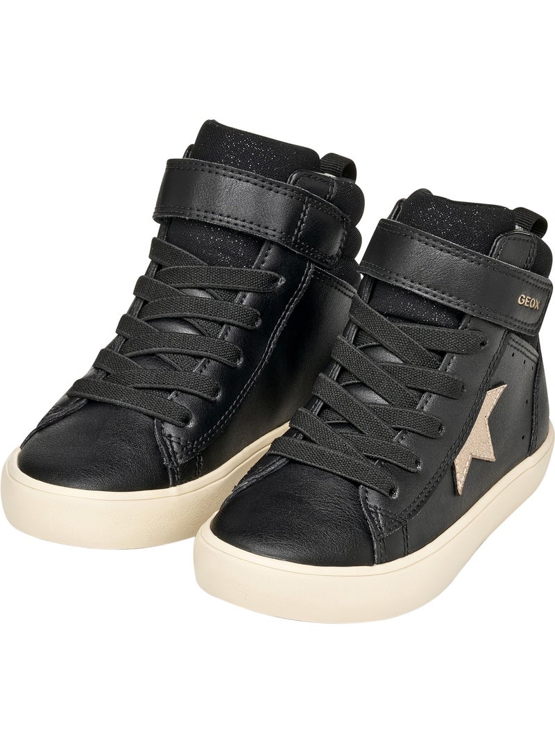 Basket montante enfant à scratch geox gisli girl Noir - Kiabi