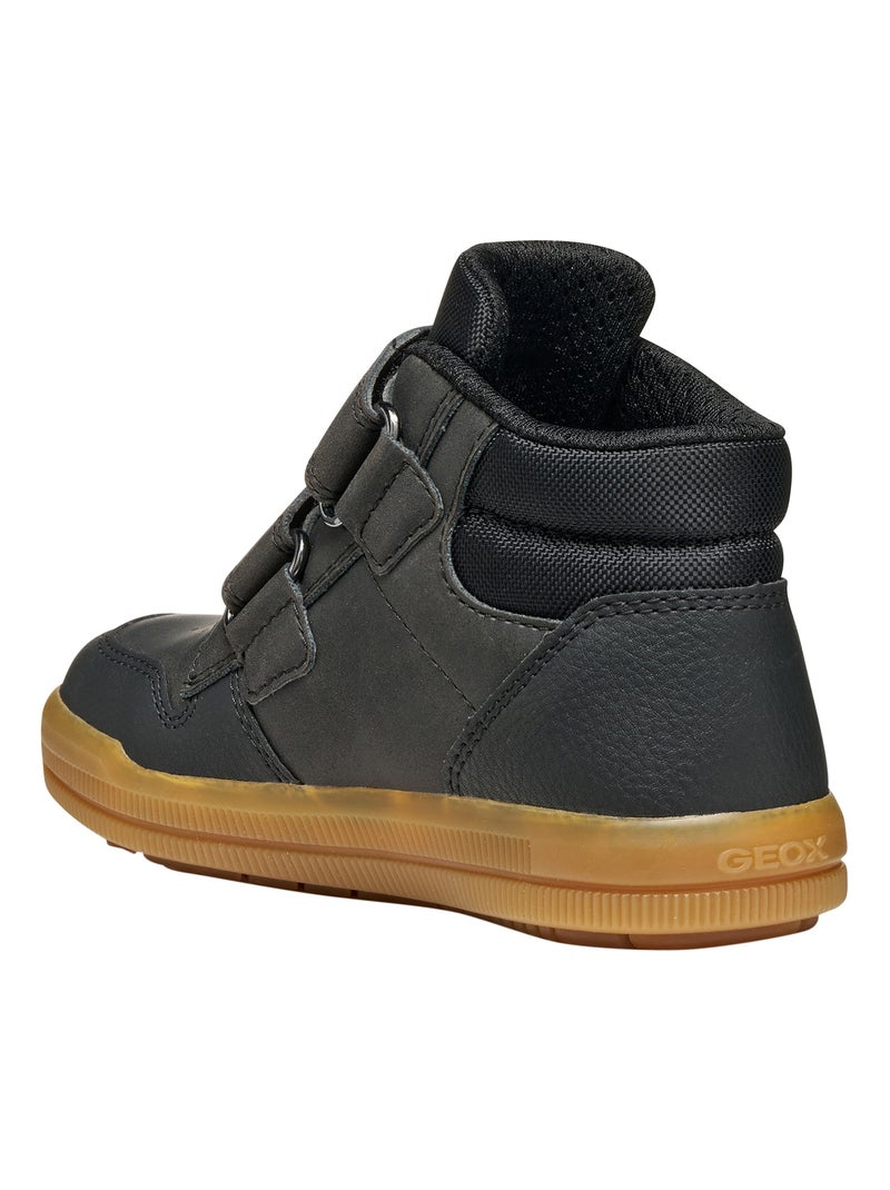 Basket Montante Enfant à Scratches Geox Arzach Noir - Kiabi