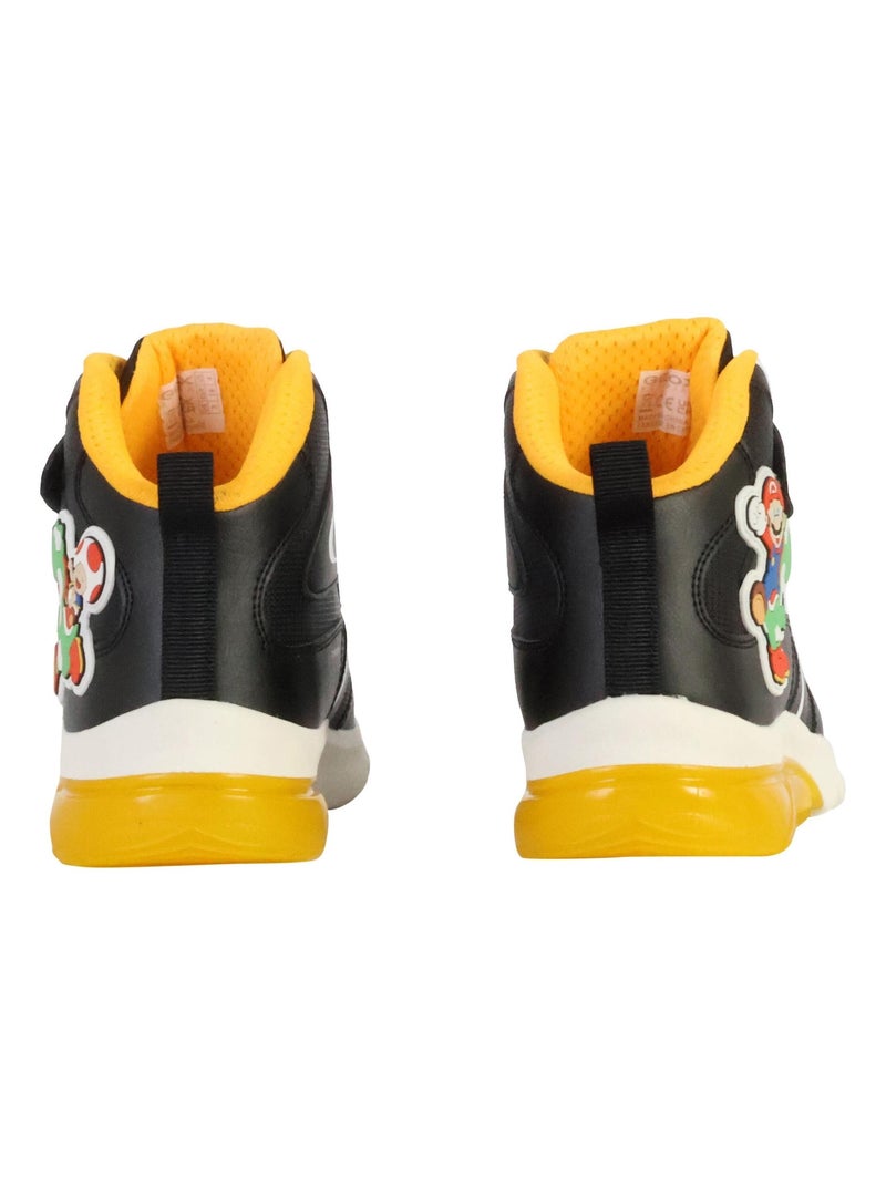 Basket Montante Enfant à Scratches Geox Ciberdron Noir - Kiabi