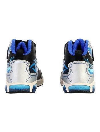 Basket Montante Enfant à Scratches Geox Inek Text Synt.Lea