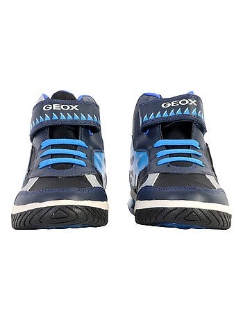 Basket Montante Enfant à Scratches Geox Inek Text Synt.Lea