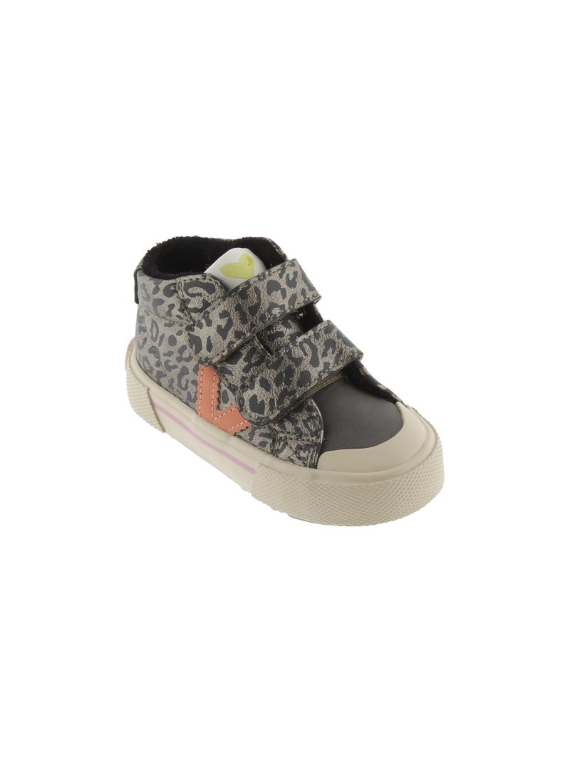 Basket Montante Enfant à Scratches Victoria gris anthracite - Kiabi