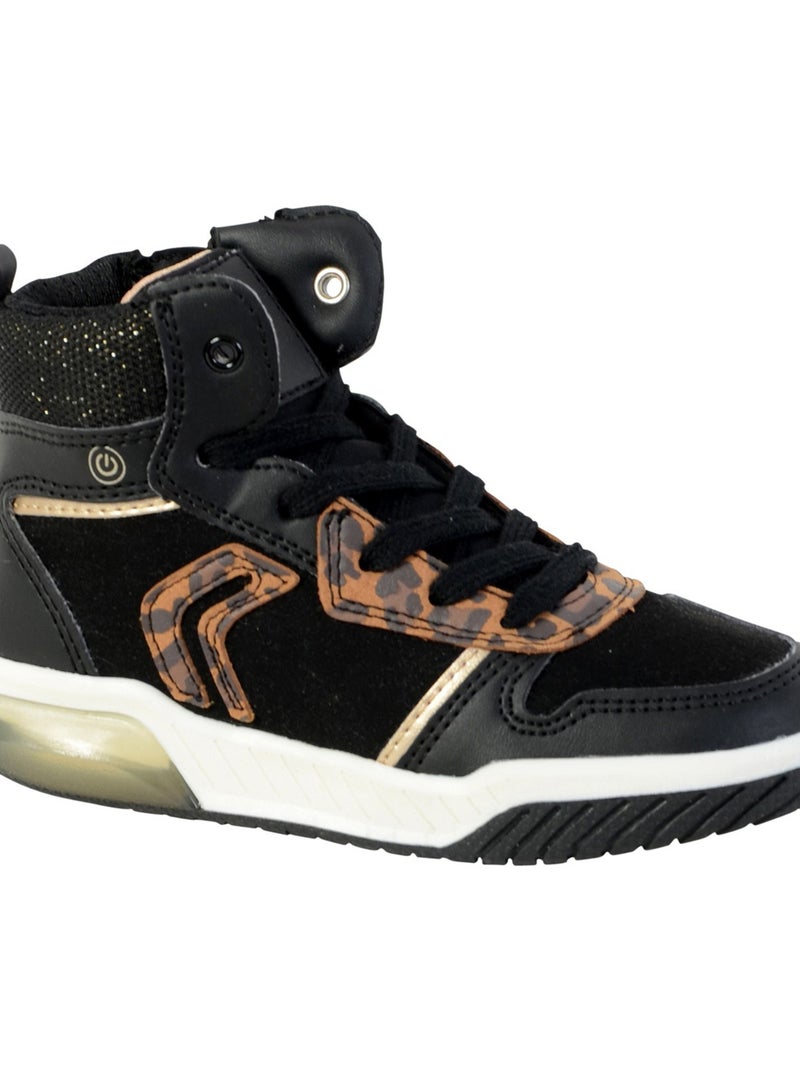 Basket Montante Enfant Fille Geox Inek Noir - Kiabi