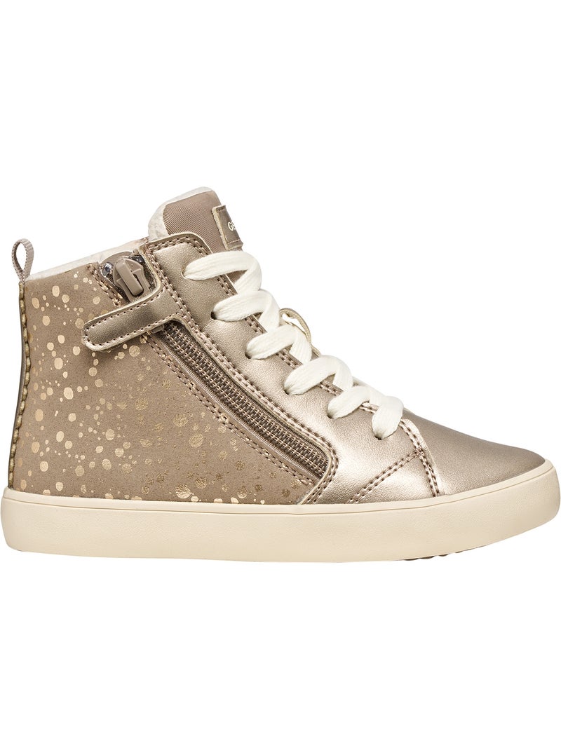 Basket montante enfant junior à lacets geox gisli Beige - Kiabi