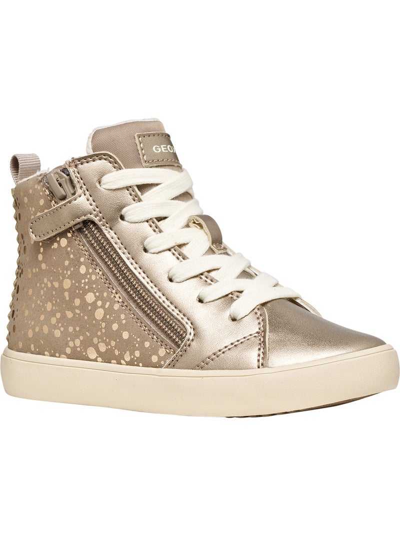 Basket montante enfant junior à lacets geox gisli Beige - Kiabi