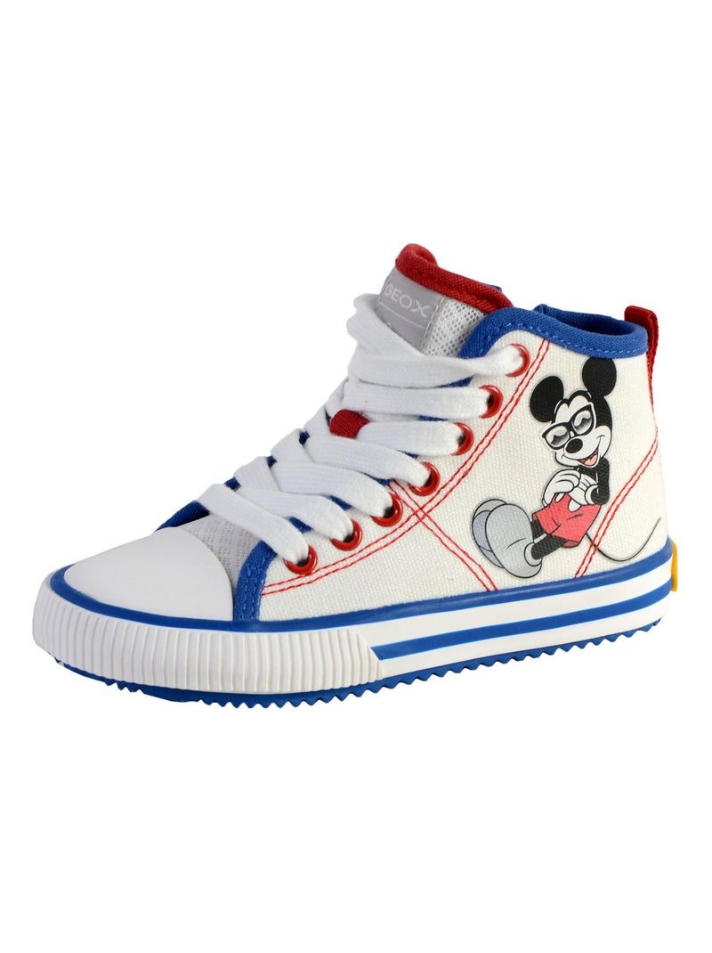 Basket Montante Geox Enfant Garçons J Alonisso B. H -CANVAS Blanc - Kiabi