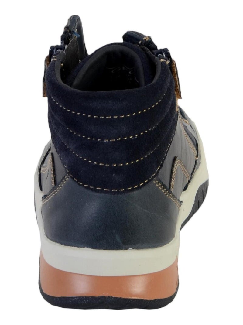 Basket Montante Geox Enfant Garçons J Perth B.D - SYNT+WAX.LEA Bleu - Kiabi