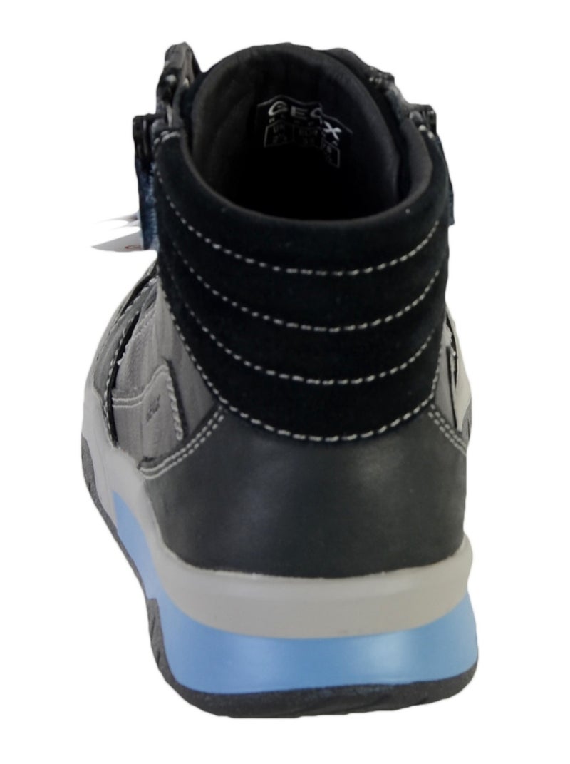 Basket Montante Geox Enfant Garçons J Perth B.D - SYNT+WAX.LEA Noir - Kiabi