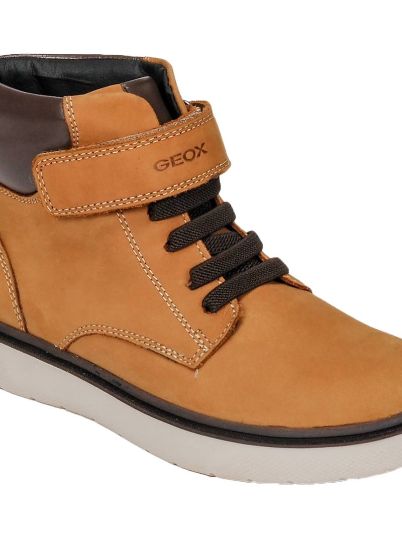 Basket Montante Geox Enfant Garçons J Riddock B. WPF A-NBK+Synt Jaune - Kiabi