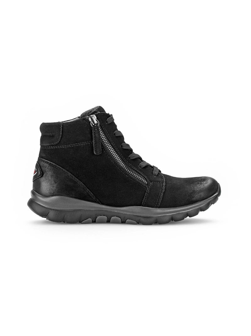 Basket montantes  en cuir nubuk Gabor Noir Noir - Kiabi