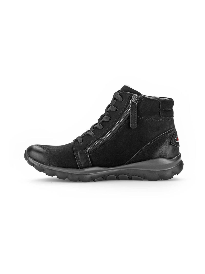 Basket montantes  en cuir nubuk Gabor Noir Noir - Kiabi
