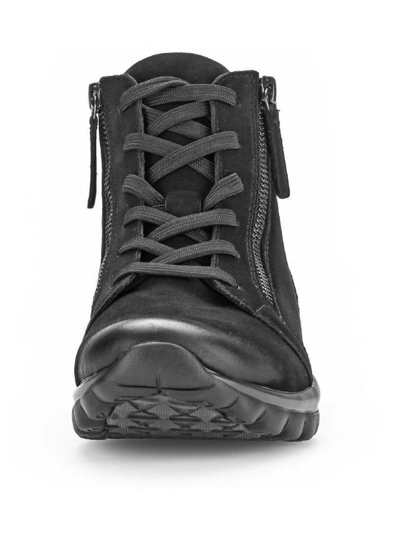 Basket montantes  en cuir nubuk Gabor Noir Noir - Kiabi