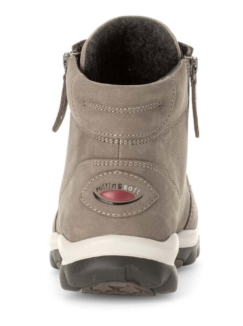Basket montantes  en cuir nubuk - Kiabi