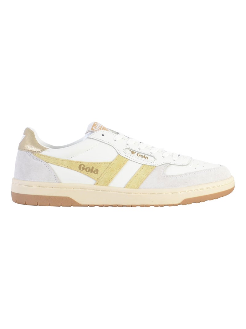 Basket Plate Cuir Gola Hawk Blanc - Kiabi