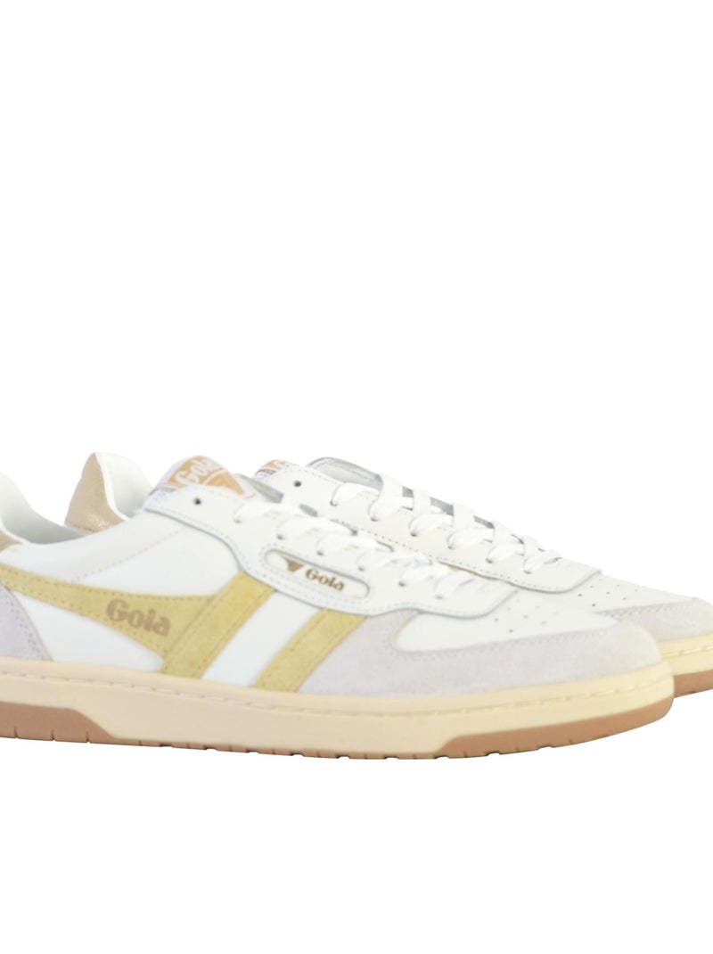 Basket Plate Cuir Gola Hawk Blanc - Kiabi