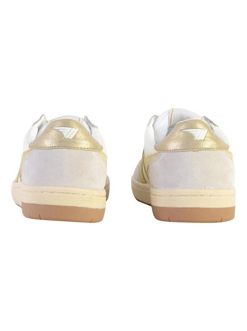 Basket Plate Cuir Gola Hawk Blanc - Kiabi
