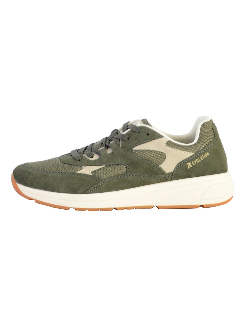 Basket Plate Cuir Rieker Revolution Samira Vert - Kiabi