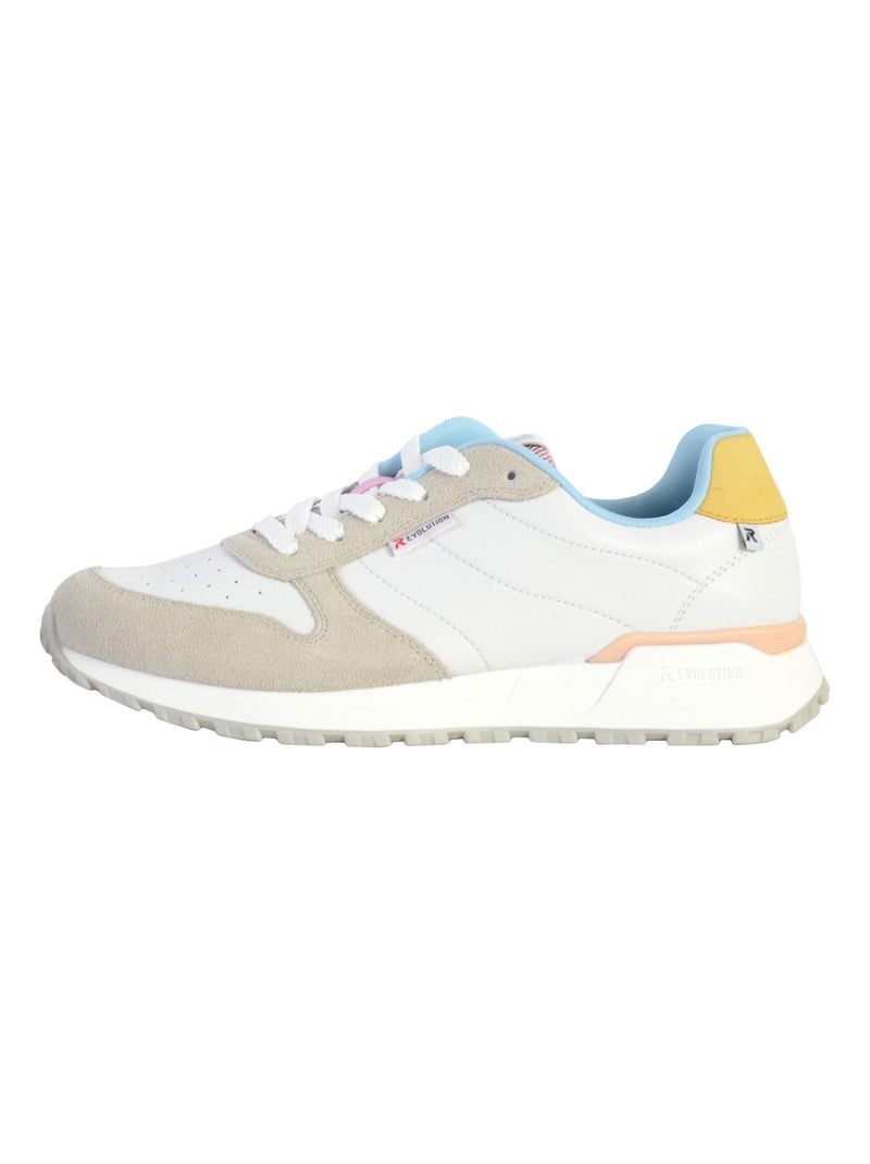 Basket Plate Cuir Rieker Samira Blanc - Kiabi