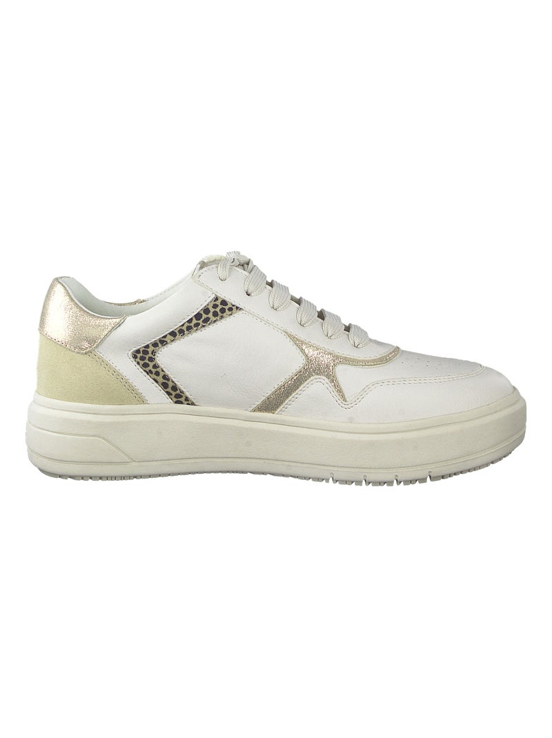 Basket Plate Cuir Tamaris Blanc - Kiabi