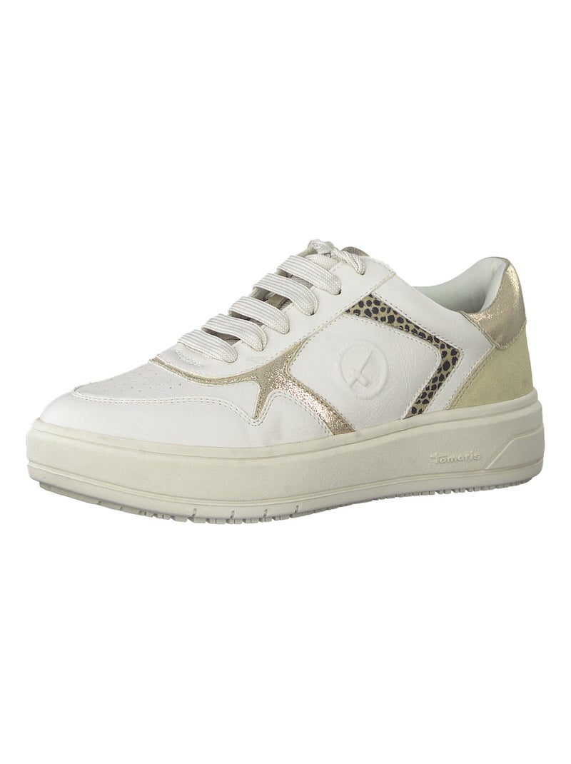 Basket Plate Cuir Tamaris Blanc - Kiabi
