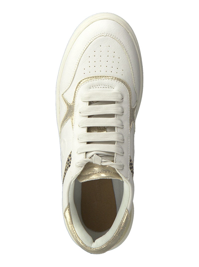 Basket Plate Cuir Tamaris Blanc - Kiabi