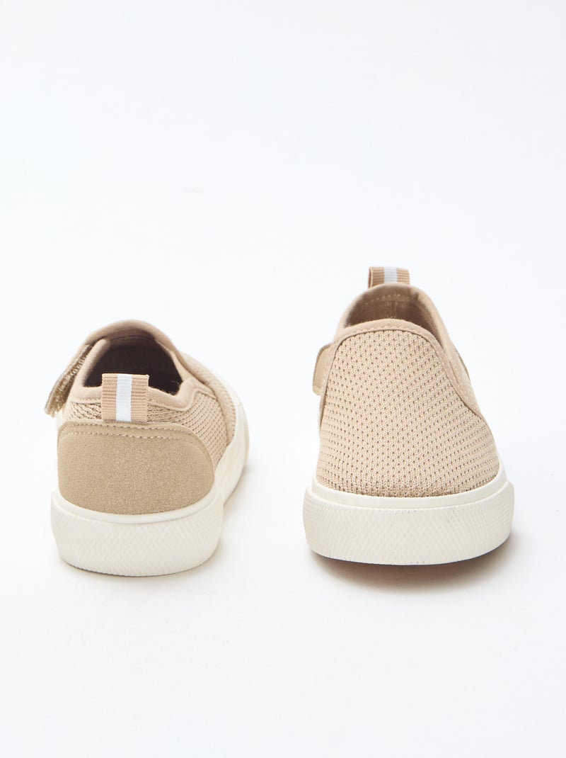Basket slip-on en mesh uni Beige - Kiabi