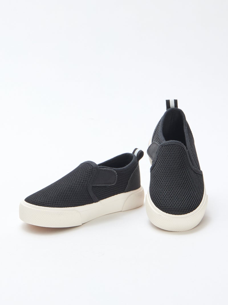 Basket slip-on en mesh uni Noir - Kiabi