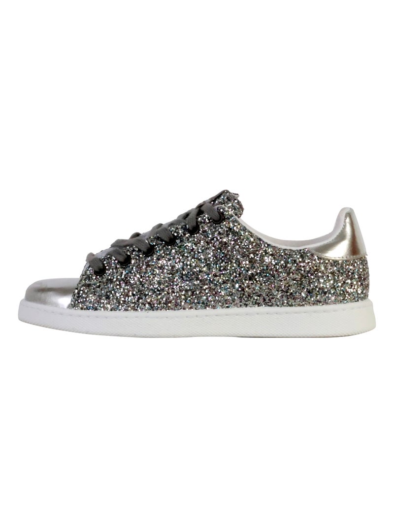 Basket Victoria 112558 Blanc Gris Noir - Kiabi