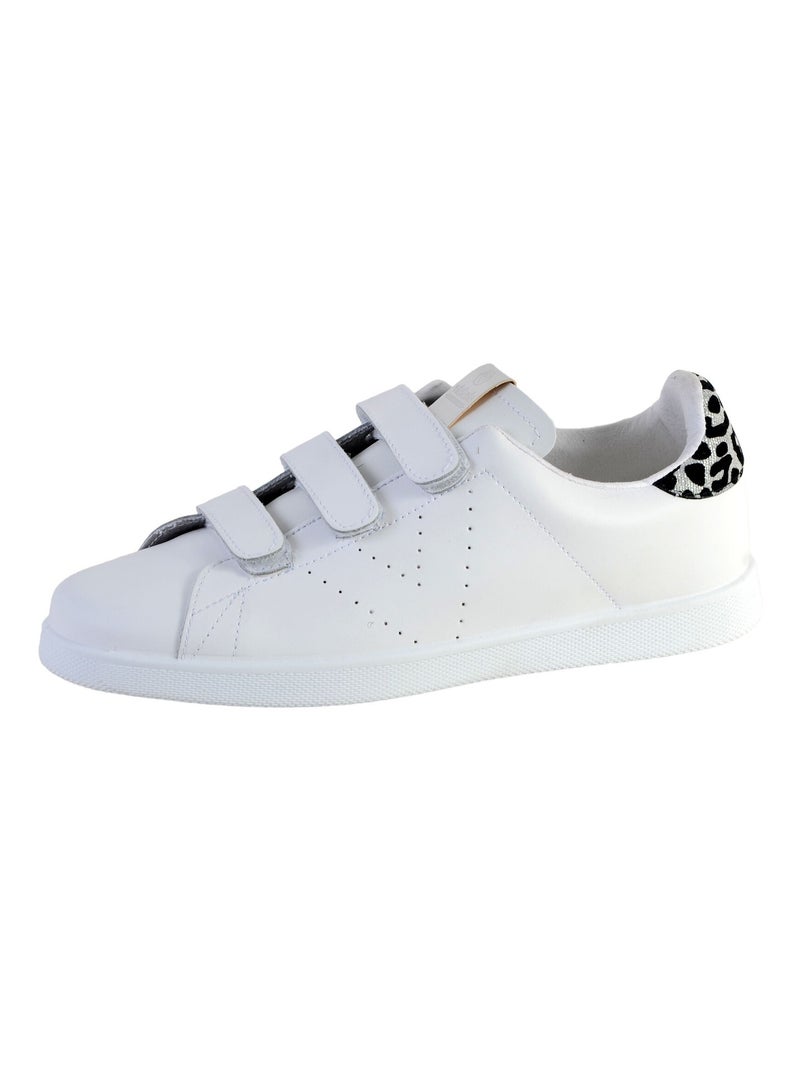 Basket Victoria 5 Blanc Gris Noir - Kiabi
