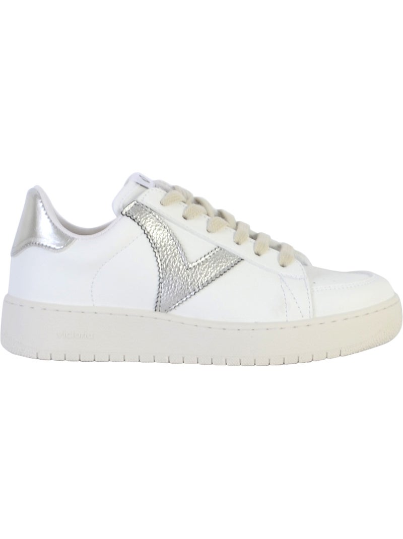 Basket  Victoria Blanc Gris Noir - Kiabi