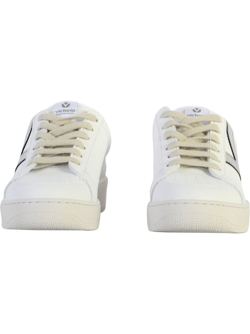 Basket  Victoria Blanc Gris Noir - Kiabi