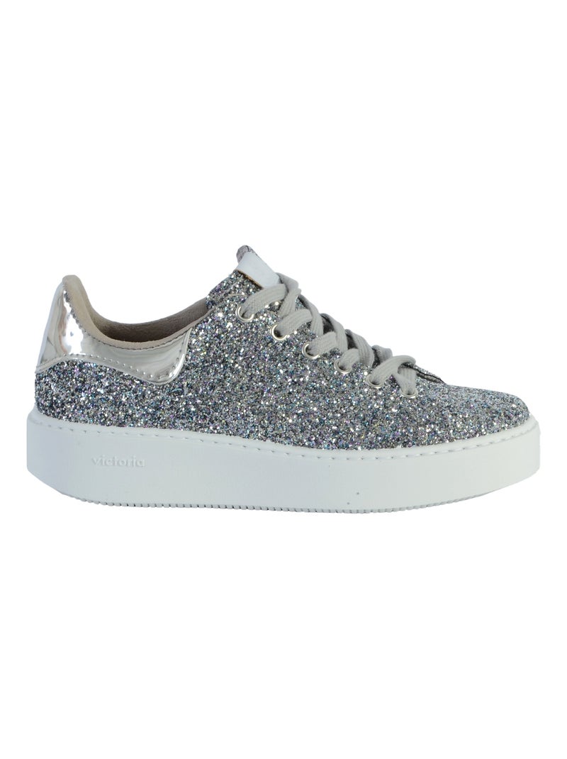 Basket Victoria Blanc Gris Noir - Kiabi