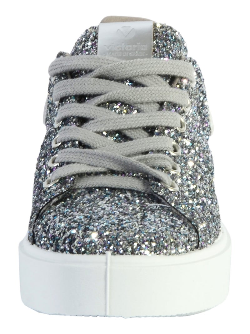 Basket Victoria Blanc Gris Noir - Kiabi