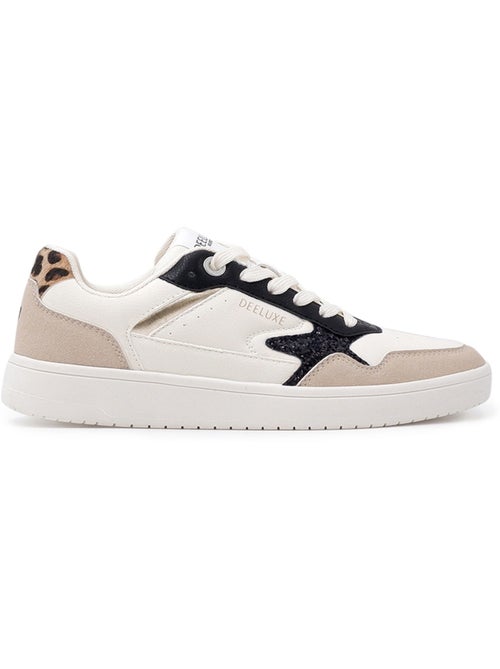 Baskets à détails léopard et pailletés, style urbain tendance 'Deeluxe' - Kiabi