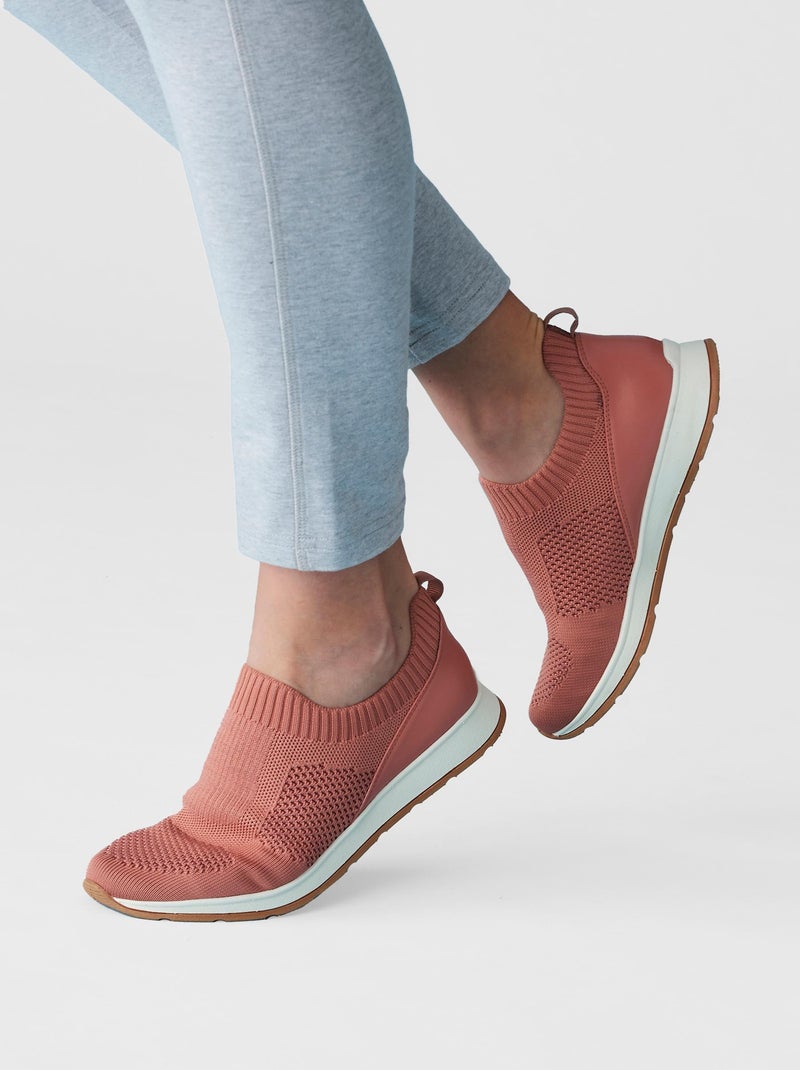 Baskets à enfiler, dessus en maille souple Amortyl - Damart Rose - Kiabi