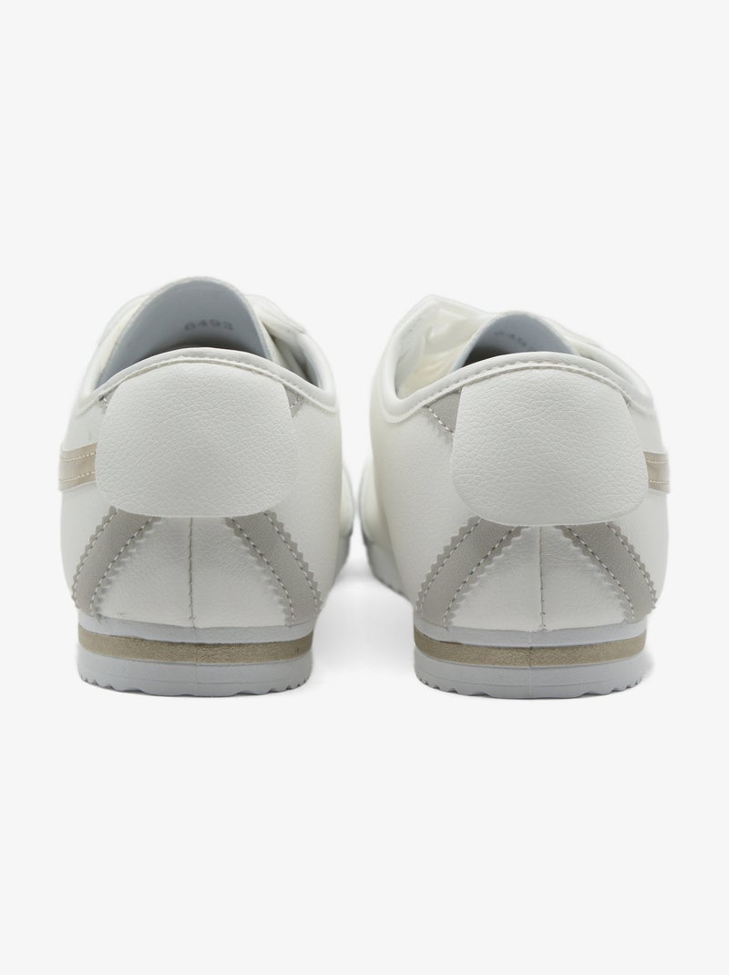 Baskets a lacets - C M Blanc Doré - Kiabi