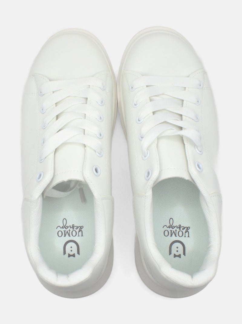 Baskets a lacets - Uomo Blanc - Kiabi