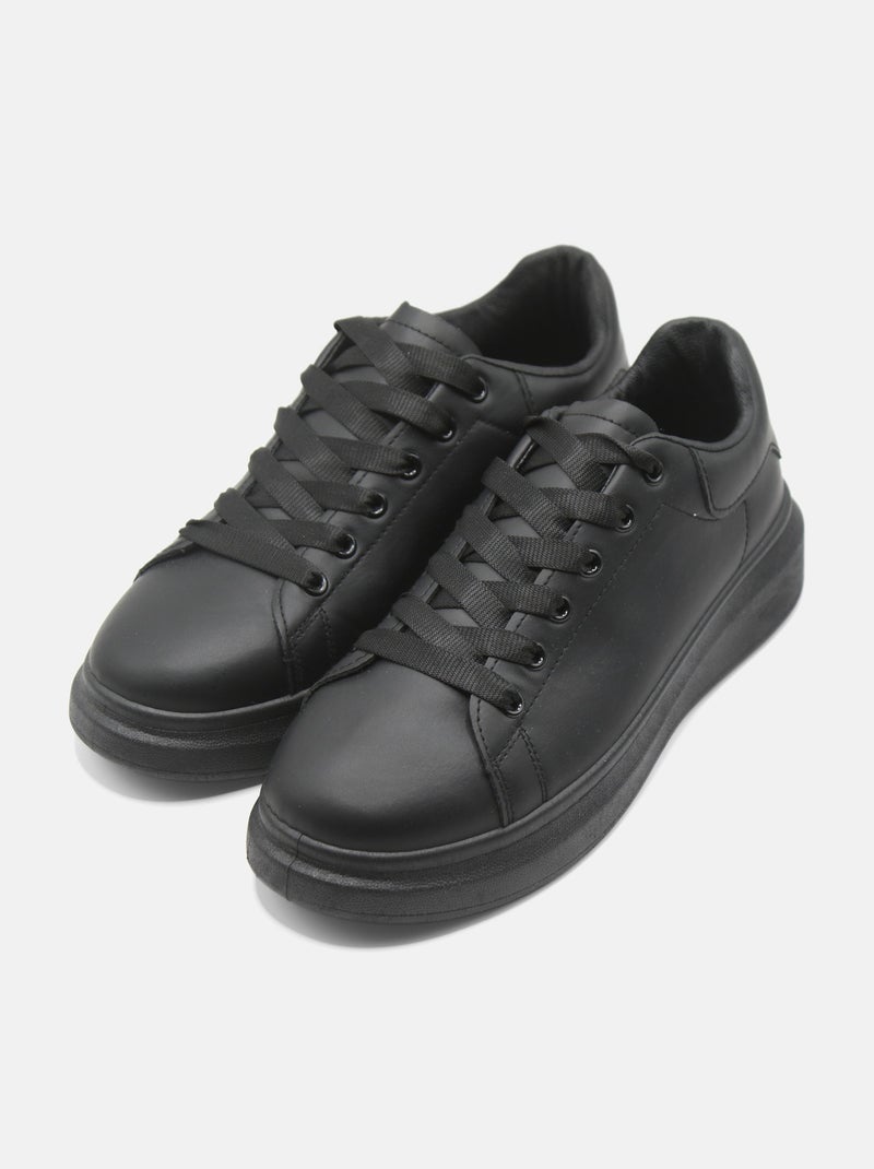 Baskets a lacets - Uomo Noir - Kiabi
