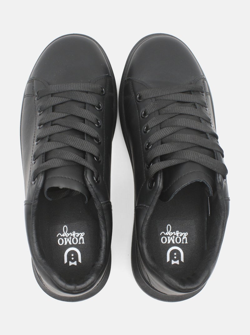 Baskets a lacets - Uomo Noir - Kiabi