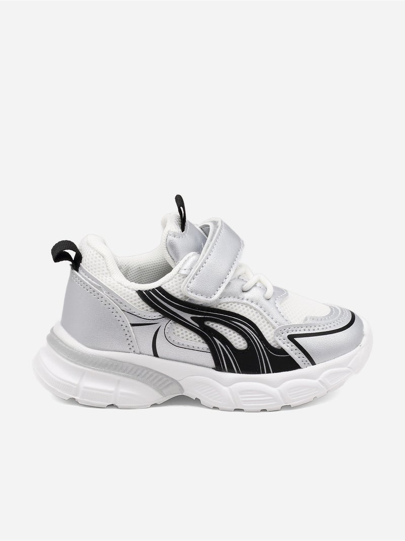 Baskets a lacets Argent - Kiabi