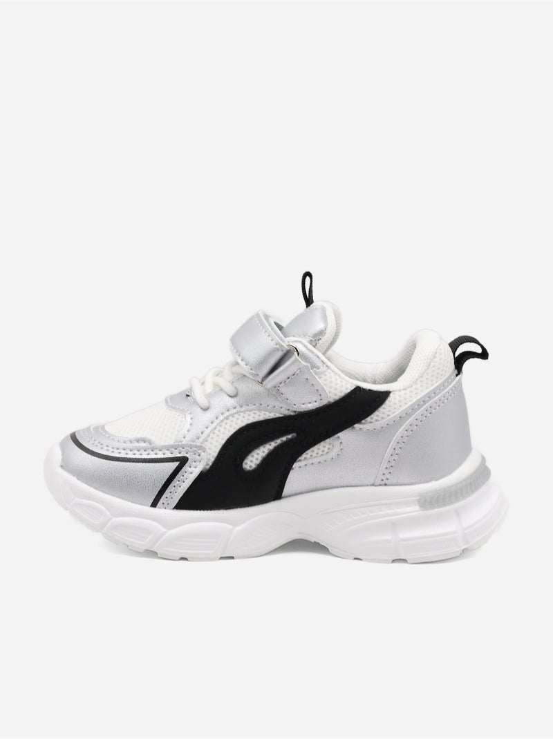 Baskets a lacets Argent - Kiabi