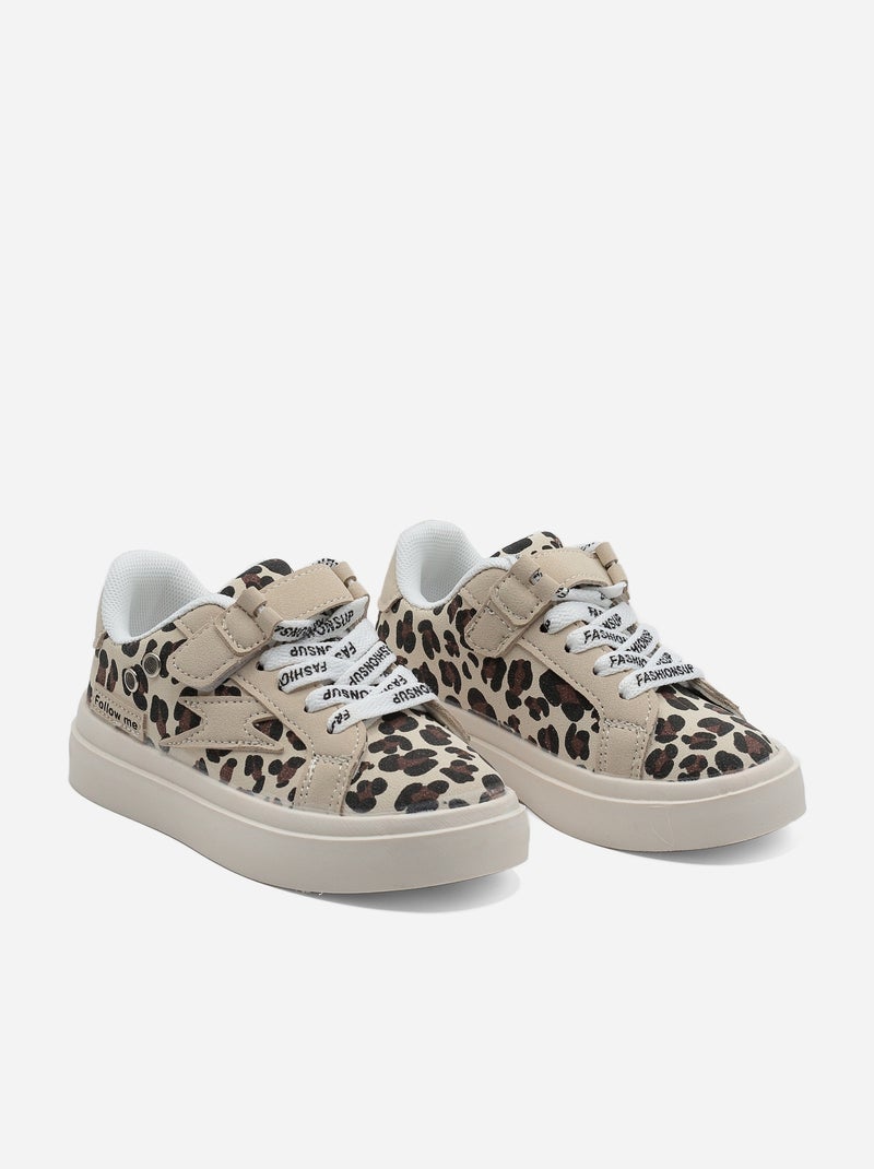 Baskets a lacets Beige - Kiabi