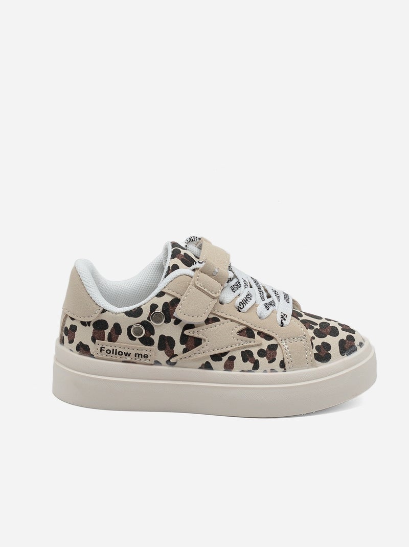 Baskets a lacets Beige - Kiabi