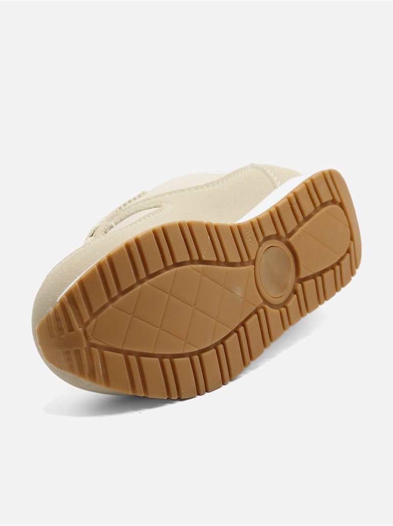 Baskets a lacets Beige - Kiabi