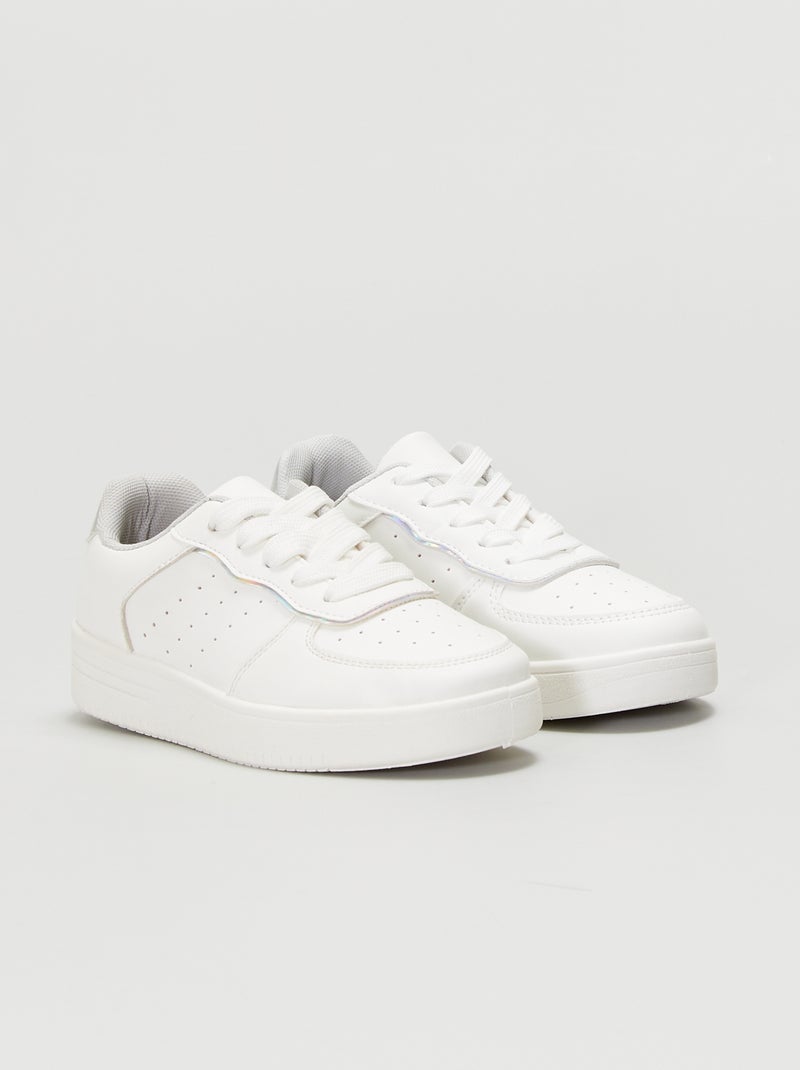 Baskets à lacets Blanc - Kiabi