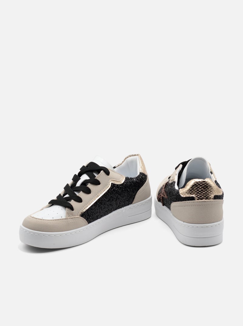 Baskets a lacets Blanc - Kiabi