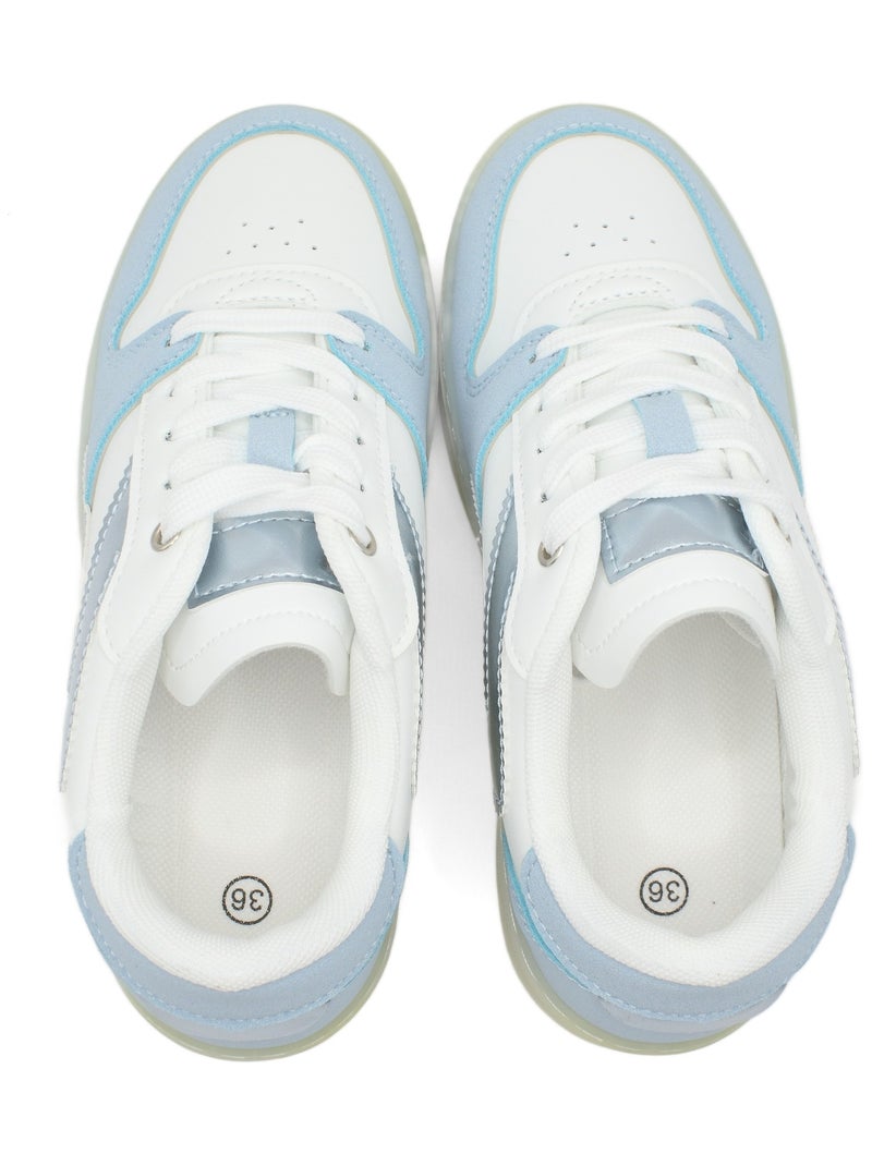 Baskets a lacets Bleu - Kiabi