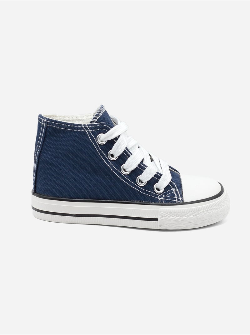 Baskets a lacets Bleu foncé - Kiabi