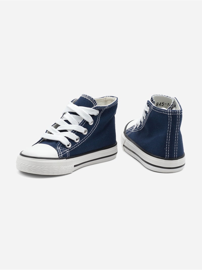Baskets a lacets Bleu foncé - Kiabi